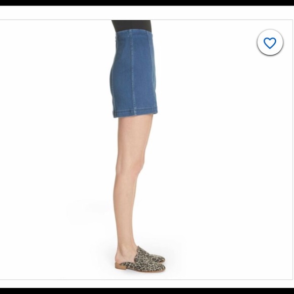NWT Free People Denim Mini Skirt - Picture 3 of 4